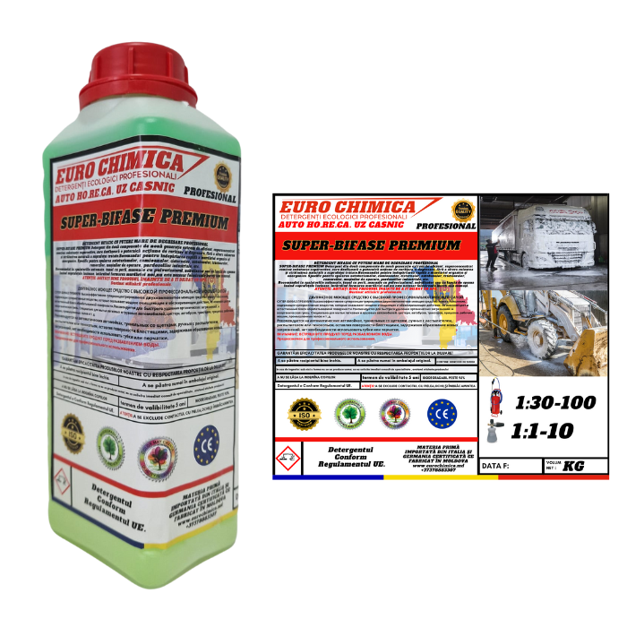 Detergent profesional bifazic de nouă generație – eficiență extremă în curățare și degresare (Pentru preț şi cantitate angro Contactați-ne)